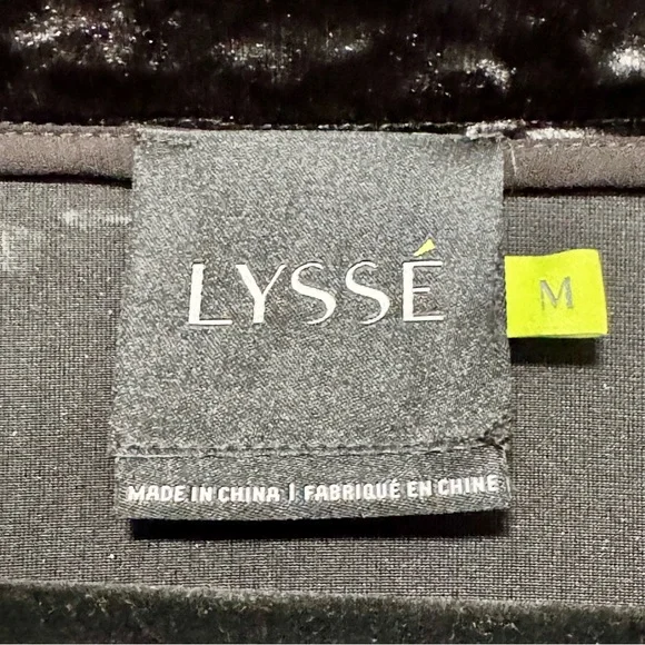 LYSSÉ Willa Black Crushed Velvet Tassel Tie Oversized Wide Sleeve Kimono Medium - Picture 9 of 12